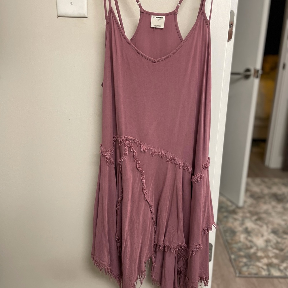 Rose Free People Boho Rayon Dress in size S